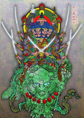 毘沙門天　北斎